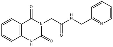 2-(2,4-dioxo-1,4-dihydroquinazolin-3(2H)-yl)-N-(pyridin-2-ylmethyl)acetamide 구조식 이미지