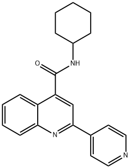 N-cyclohexyl-2-(pyridin-4-yl)quinoline-4-carboxamide Structure