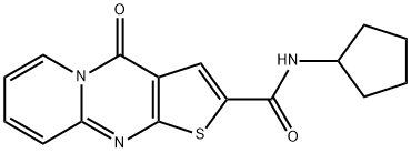 N-cyclopentyl-4-oxo-4H-pyrido[1,2-a]thieno[2,3-d]pyrimidine-2-carboxamide 구조식 이미지