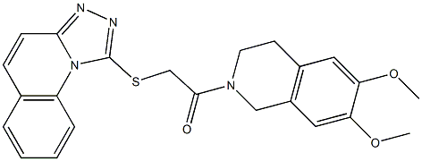 1-(6,7-dimethoxy-3,4-dihydro-1H-isoquinolin-2-yl)-2-([1,2,4]triazolo[4,3-a]quinolin-1-ylsulfanyl)ethanone Structure