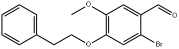 2-bromo-5-methoxy-4-(2-phenylethoxy)benzaldehyde 구조식 이미지