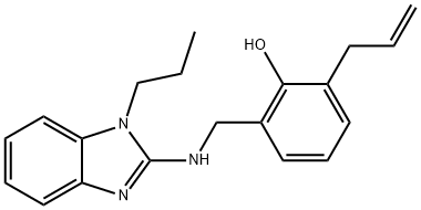 2-(prop-2-en-1-yl)-6-{[(1-propyl-1H-benzimidazol-2-yl)amino]methyl}phenol Structure