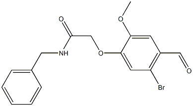 N-benzyl-2-(5-bromo-4-formyl-2-methoxyphenoxy)acetamide Structure