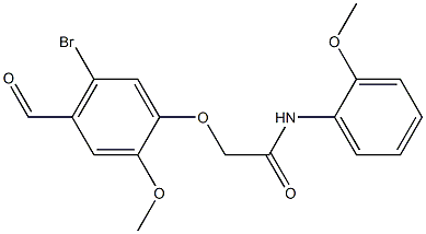 2-(5-bromo-4-formyl-2-methoxyphenoxy)-N-(2-methoxyphenyl)acetamide Structure