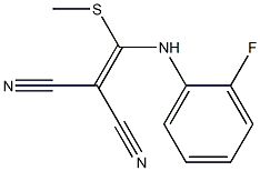 2-[[(2-fluorophenyl)amino]-methylsulfanyl-methylidene]propanedinitrile Structure