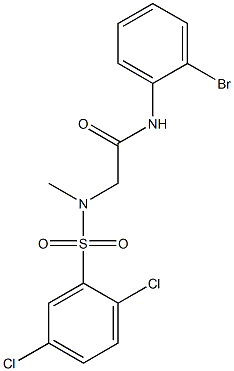 N-(2-bromophenyl)-2-[(2,5-dichlorophenyl)sulfonyl-methylamino]acetamide Structure