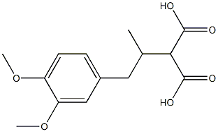 Propanedioicacid, 2-[2-(3,4-dimethoxyphenyl)-1-methylethyl]- Structure