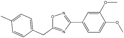 3-(3,4-dimethoxyphenyl)-5-[(4-methylphenyl)methyl]-1,2,4-oxadiazole Structure