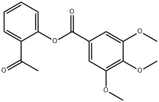 Benzoicacid, 3,4,5-trimethoxy-, 2-acetylphenyl ester 구조식 이미지