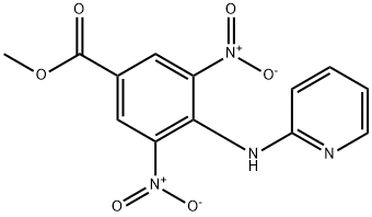 3,5-Dinitro-4-(pyridin-2-ylamino)-benzoic acid methyl ester 구조식 이미지