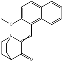 (2E)-2-[(2-methoxynaphthalen-1-yl)methylidene]-1-azabicyclo[2.2.2]octan-3-one Structure