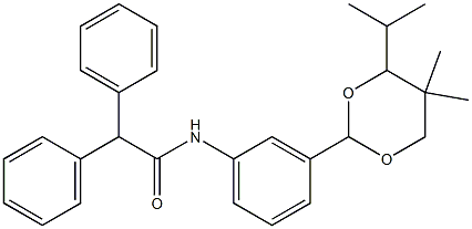 N-{3-[5,5-dimethyl-4-(propan-2-yl)-1,3-dioxan-2-yl]phenyl}-2,2-diphenylacetamide Structure