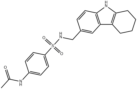 N-(4-(N-((2,3,4,9-tetrahydro-1H-carbazol-6-yl)methyl)sulfamoyl)phenyl)acetamide Structure