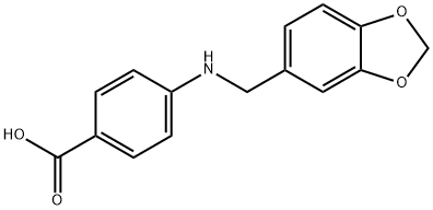 4-[(1,3-Benzodioxol-5-ylmethyl)amino]benzoic acid Structure