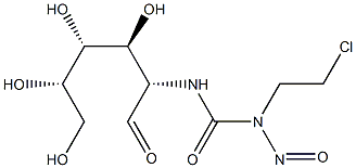 L-Glucose,2-[[[(2-chloroethyl)nitrosoamino]carbonyl]amino]-2-deoxy- Structure