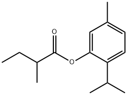 Butanoic acid, 2-methyl-, 5-methyl-2-(1-methylethyl)phenyl ester 구조식 이미지