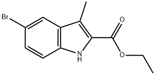 1H-Indole-2-carboxylic acid, 5-bromo-3-methyl-, ethyl ester 구조식 이미지