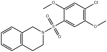 2-(4-chloro-2,5-dimethoxyphenyl)sulfonyl-3,4-dihydro-1H-isoquinoline 구조식 이미지