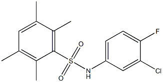 N-(3-chloro-4-fluorophenyl)-2,3,5,6-tetramethylbenzenesulfonamide Structure