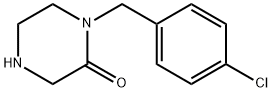 1-[(4-chlorophenyl)methyl]piperazin-2-one 구조식 이미지