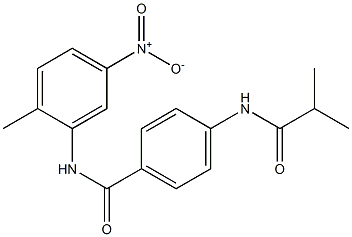 N-(2-methyl-5-nitrophenyl)-4-(2-methylpropanoylamino)benzamide Structure