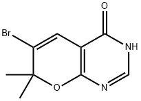 6-BROMO-7,7-DIMETHYL-7H-PYRANO[2,3-D]PYRIMIDIN-4-OL Structure