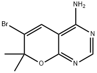 6-BROMO-7,7-DIMETHYL-7H-PYRANO[2,3-D]PYRIMIDIN-4-AMINE Structure
