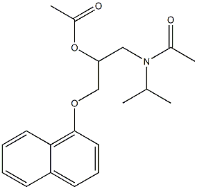 Acetamide, N-(2-(acetyloxy)-3-(1-naphthalenyloxy)propyl)-N-(1-methylethyl)- Structure