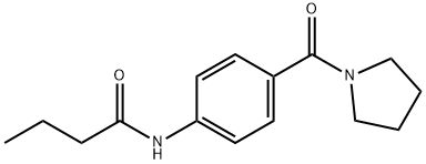 N-[4-(pyrrolidin-1-ylcarbonyl)phenyl]butanamide Structure