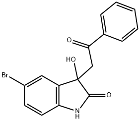 5-bromo-3-hydroxy-3-(2-oxo-2-phenylethyl)indolin-2-one 구조식 이미지