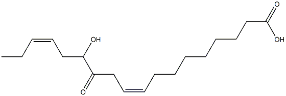 9,15-Octadecadienoic acid, 13-hydroxy-12-oxo-, (Z,Z)- Structure