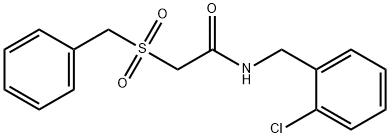 2-benzylsulfonyl-N-[(2-chlorophenyl)methyl]acetamide 구조식 이미지