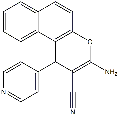 3-amino-1-pyridin-4-yl-1H-benzo[f]chromene-2-carbonitrile Structure