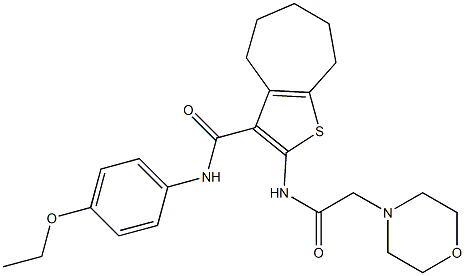 N-(4-ethoxyphenyl)-2-[(2-morpholin-4-ylacetyl)amino]-5,6,7,8-tetrahydro-4H-cyclohepta[b]thiophene-3-carboxamide Structure