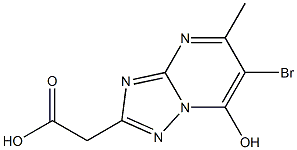 (6-bromo-7-hydroxy-5-methyl[1,2,4]triazolo[1,5-a]pyrimidin-2-yl)acetic acid 구조식 이미지