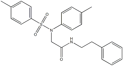 2-(4-methyl-N-(4-methylphenyl)sulfonylanilino)-N-(2-phenylethyl)acetamide Structure