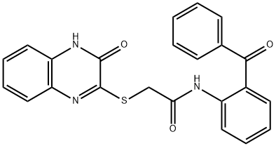 N-(2-benzoylphenyl)-2-((3-hydroxyquinoxalin-2-yl)thio)acetamide 구조식 이미지