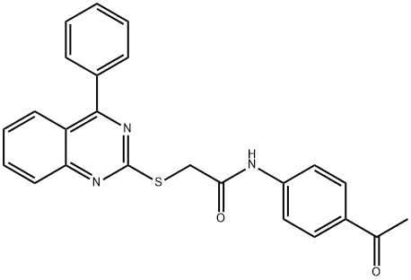 N-(4-acetylphenyl)-2-((4-phenylquinazolin-2-yl)thio)acetamide Structure