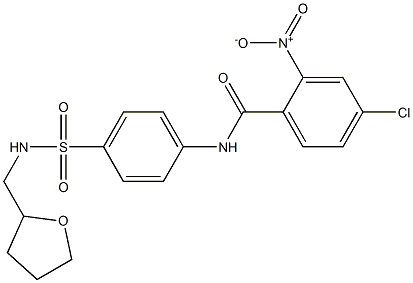 4-chloro-2-nitro-N-[4-(oxolan-2-ylmethylsulfamoyl)phenyl]benzamide Structure