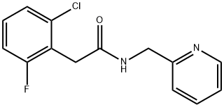 2-(2-chloro-6-fluorophenyl)-N-(pyridin-2-ylmethyl)acetamide Structure