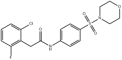 2-(2-chloro-6-fluorophenyl)-N-[4-(morpholin-4-ylsulfonyl)phenyl]acetamide 구조식 이미지