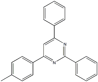 Pyrimidine, 4-(4-methylphenyl)-2,6-diphenyl- Structure