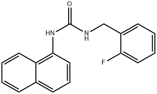 1-[(2-fluorophenyl)methyl]-3-naphthalen-1-ylurea 구조식 이미지