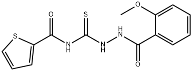 N-{[2-(2-methoxybenzoyl)hydrazino]carbonothioyl}-2-thiophenecarboxamide Structure