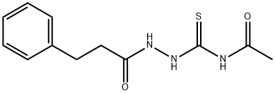 N-{[2-(3-phenylpropanoyl)hydrazino]carbonothioyl}acetamide Structure