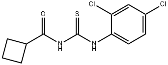 N-{[(2,4-dichlorophenyl)amino]carbonothioyl}cyclobutanecarboxamide 구조식 이미지