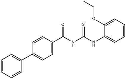 N-{[(2-ethoxyphenyl)amino]carbonothioyl}-4-biphenylcarboxamide 구조식 이미지