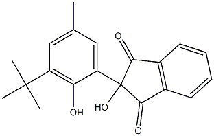 1H-Indene-1,3(2H)-dione, 2-(3-(1,1-dimethylethyl)-2-hydroxy-5-methylphenyl)-2-hydroxy- Structure