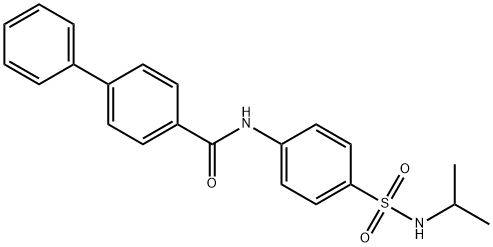 N-{4-[(isopropylamino)sulfonyl]phenyl}-4-biphenylcarboxamide 구조식 이미지