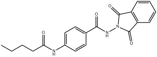 N-(1,3-dioxoisoindol-2-yl)-4-(pentanoylamino)benzamide Structure